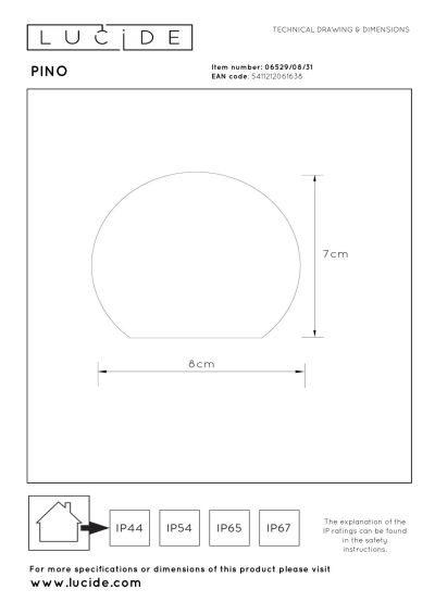 Lucide PINO - Rechargeable Table lamp Indoor/Outdoor - Battery pack - LED Dim. - CCT - 1x1W 2700K/6500K - IP65 - Rgb - White